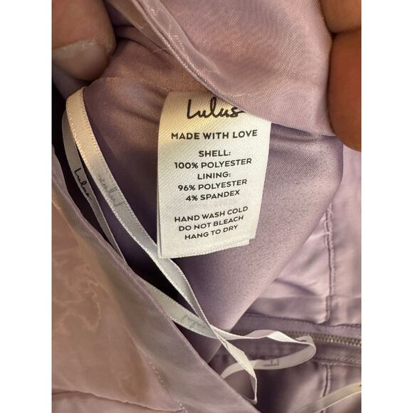 NWT Lulu's 2 Piece Set Ball Gown + Halter Crop Top Lilac Purple Prom Formal Sz M - Picture 12 of 12